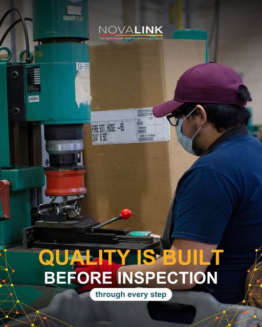 NovaLink visual featuring a manufacturing operator and machinery.